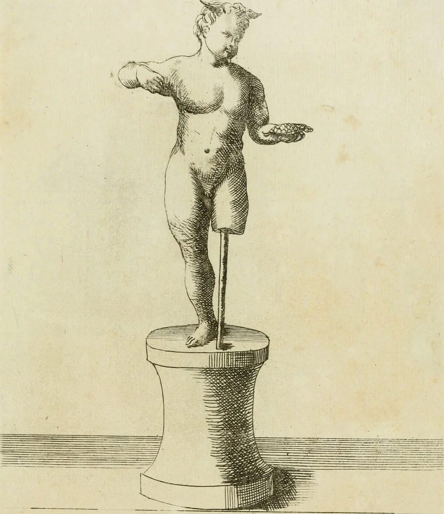 An illustration from Signa antiqua e museo Jacobi de Wilde : veterum poetarum carminibus illustrata et per Mariam filiam aeri inscripta, 1700, leaf 134
