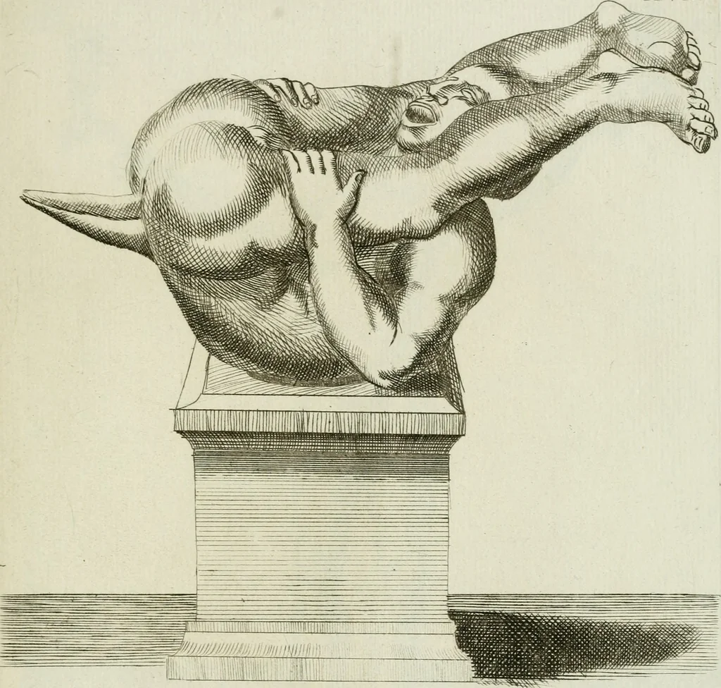 An illustration from Signa antiqua e museo Jacobi de Wilde : veterum poetarum carminibus illustrata et per Mariam filiam aeri inscripta, 1700, leaf 56