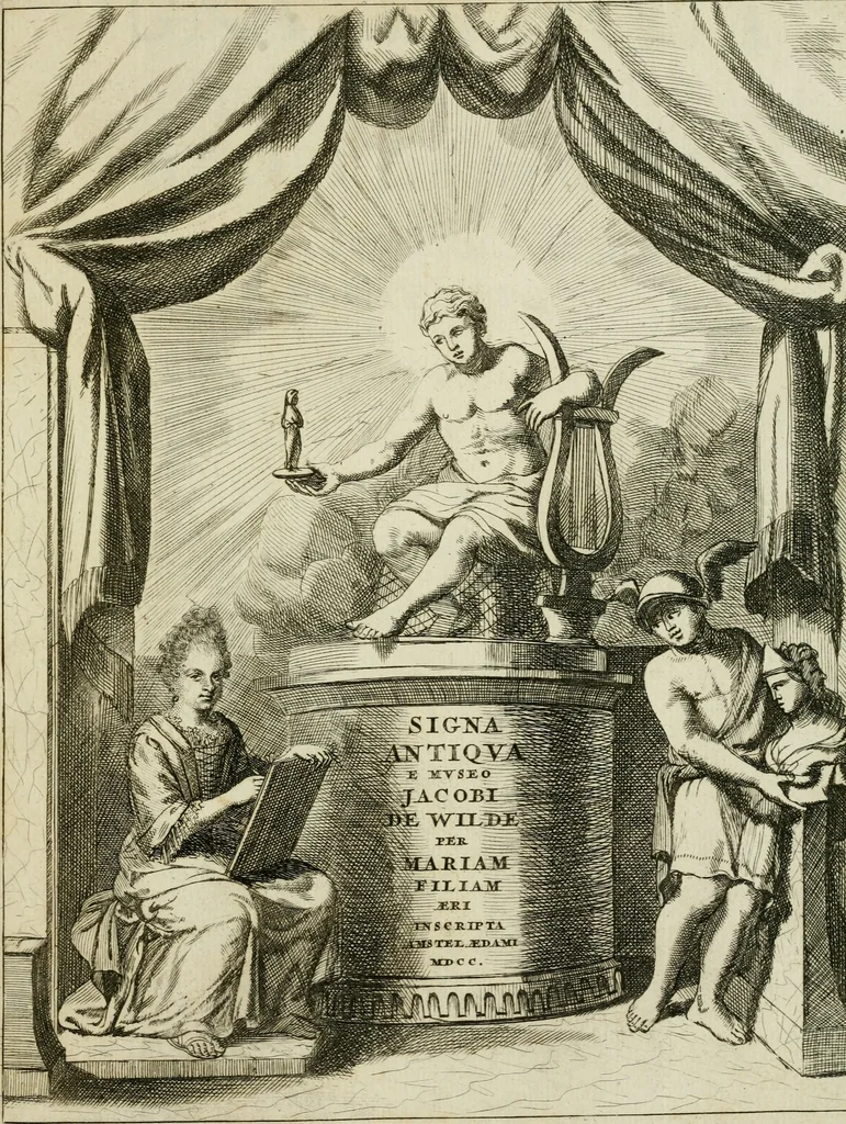 An illustration from Signa antiqua e museo Jacobi de Wilde : veterum poetarum carminibus illustrata et per Mariam filiam aeri inscripta, 1700, leaf 6