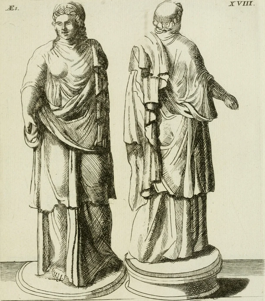 An illustration from Signa antiqua e museo Jacobi de Wilde : veterum poetarum carminibus illustrata et per Mariam filiam aeri inscripta, 1700, leaf 60