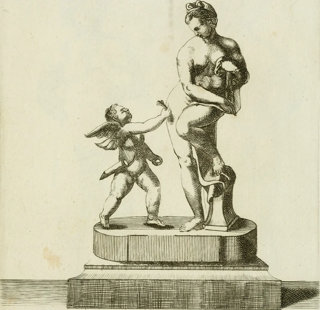 An illustration from Signa antiqua e museo Jacobi de Wilde : veterum poetarum carminibus illustrata et per Mariam filiam aeri inscripta, 1700, leaf 72