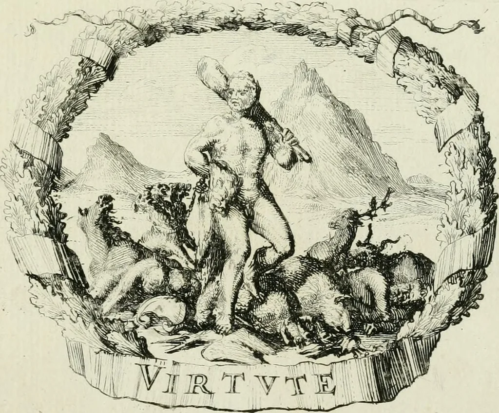 An illustration from Signa antiqua e museo Jacobi de Wilde : veterum poetarum carminibus illustrata et per Mariam filiam aeri inscripta, 1700, leaf 8