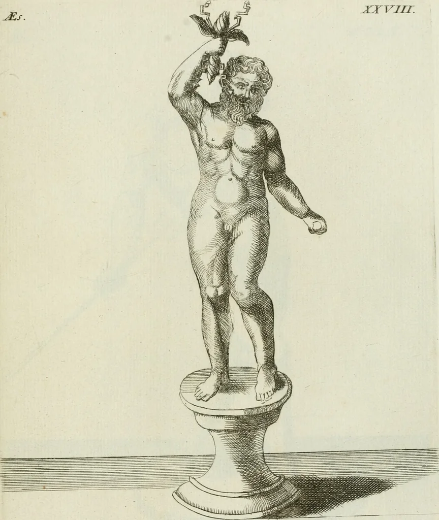 An illustration from Signa antiqua e museo Jacobi de Wilde : veterum poetarum carminibus illustrata et per Mariam filiam aeri inscripta, 1700, leaf 80