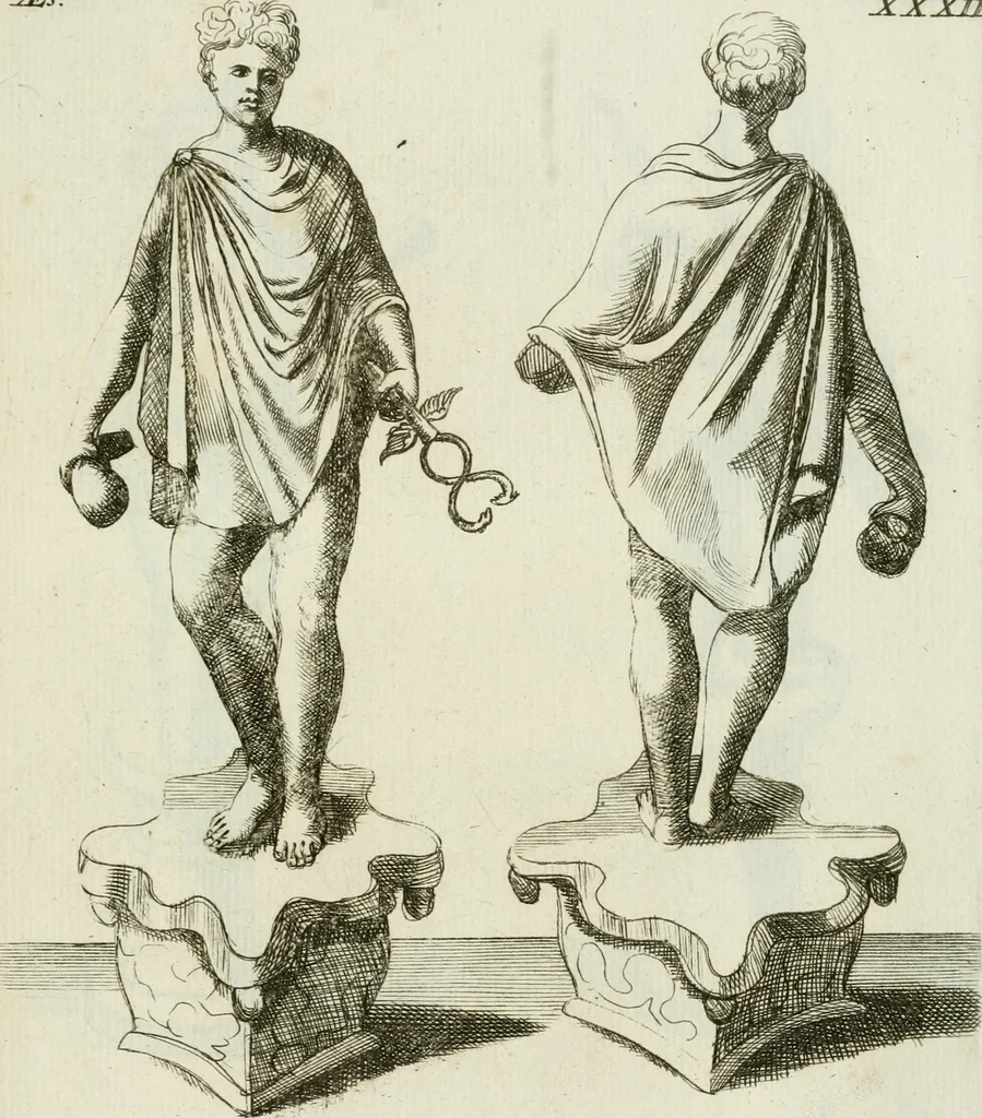 An illustration from Signa antiqua e museo Jacobi de Wilde : veterum poetarum carminibus illustrata et per Mariam filiam aeri inscripta, 1700, leaf 88