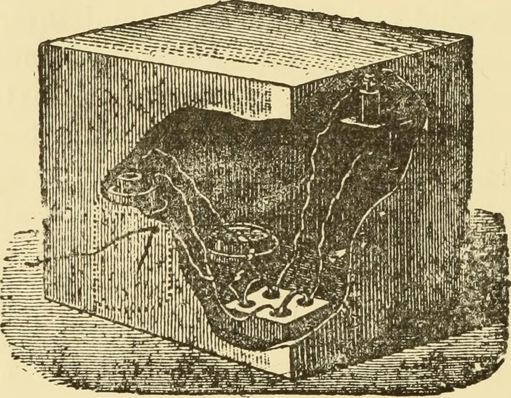 An illustration from Signalling through space without wires : being a description of the work of Hertz & his successors, 1900, leaf 115