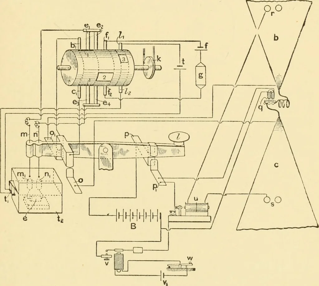 An illustration from Signalling through space without wires : being a description of the work of Hertz & his successors, 1900, leaf 70