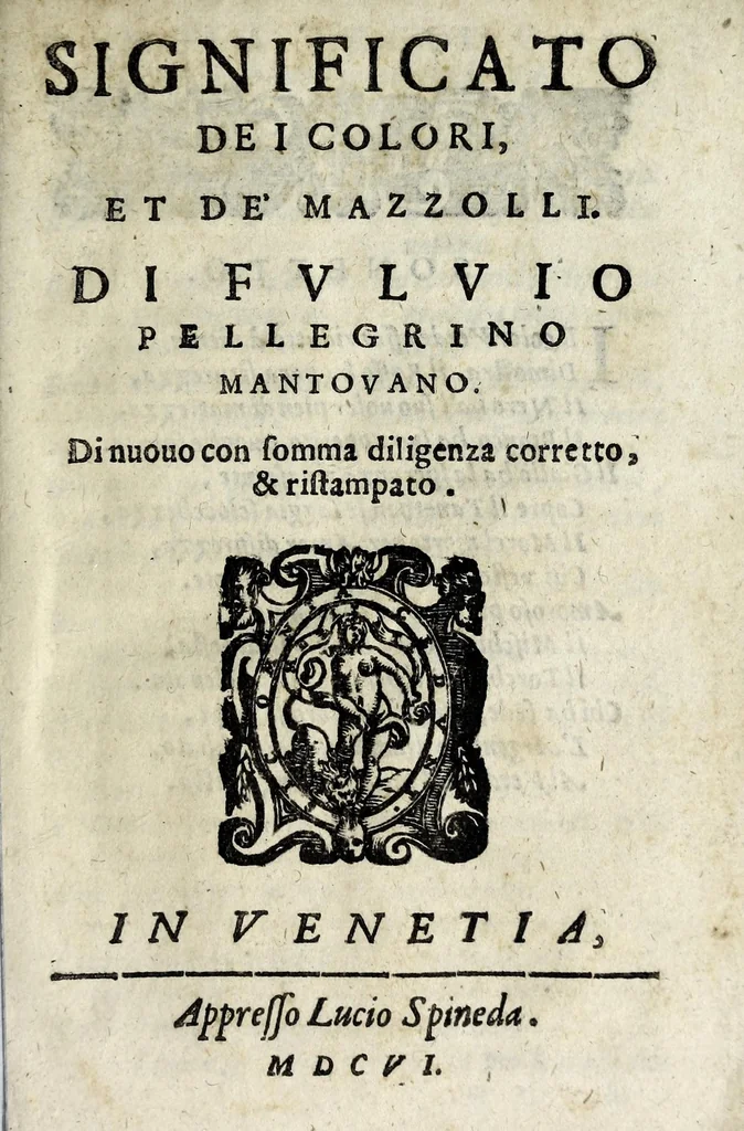 An illustration from Significato de i colori et de' mazzolli, 1606, leaf 3