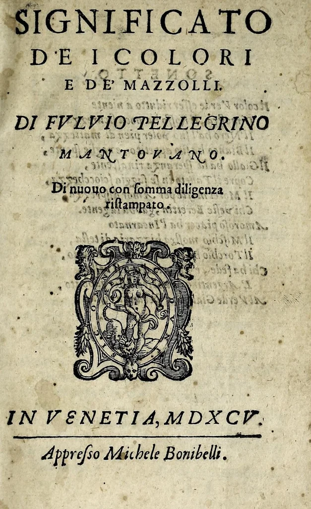 An illustration from Significato de i colori e de' mazzolli, 1595, leaf 5