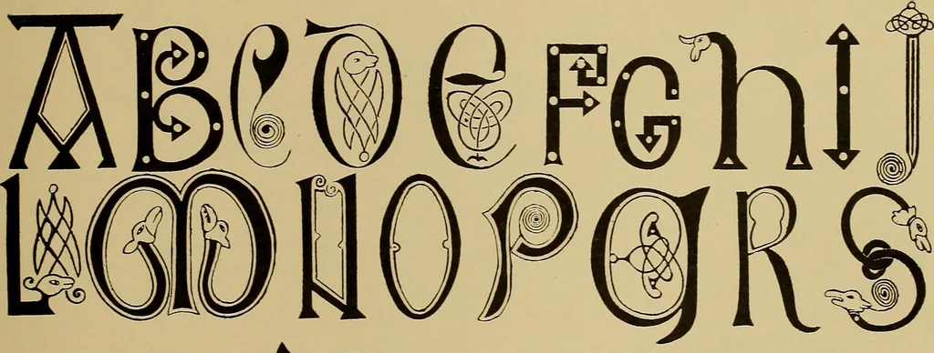 An illustration from The signist's book of modern alphabets, plain and ornamental, ancient and mediæval, from the eighth to the twentieth century, with numerals, 1906, leaf 110