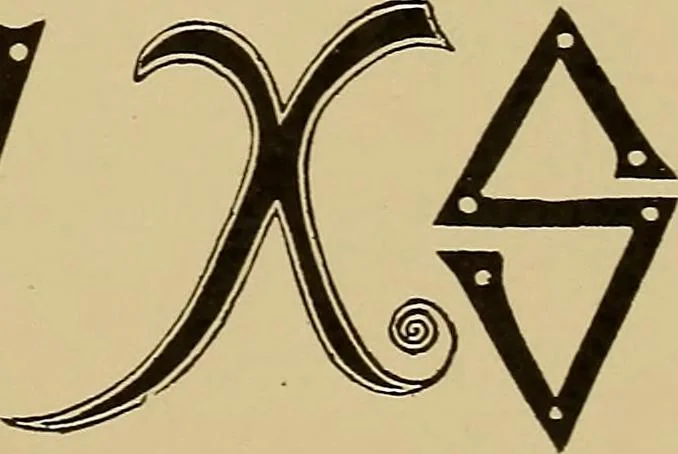 An illustration from The signist's book of modern alphabets, plain and ornamental, ancient and mediæval, from the eighth to the twentieth century, with numerals, 1906, leaf 110