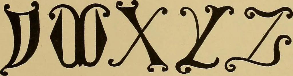 An illustration from The signist's book of modern alphabets, plain and ornamental, ancient and mediæval, from the eighth to the twentieth century, with numerals, 1906, leaf 124