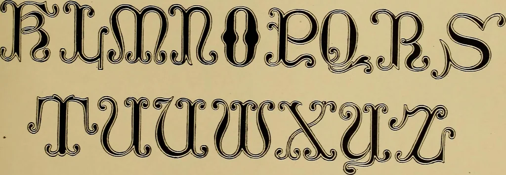 An illustration from The signist's book of modern alphabets, plain and ornamental, ancient and mediæval, from the eighth to the twentieth century, with numerals, 1906, leaf 126