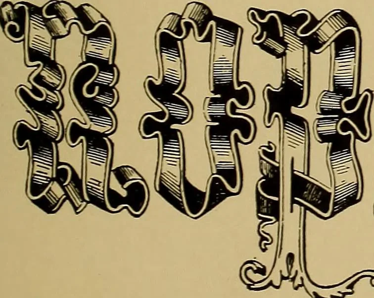 An illustration from The signist's book of modern alphabets, plain and ornamental, ancient and mediæval, from the eighth to the twentieth century, with numerals, 1906, leaf 162