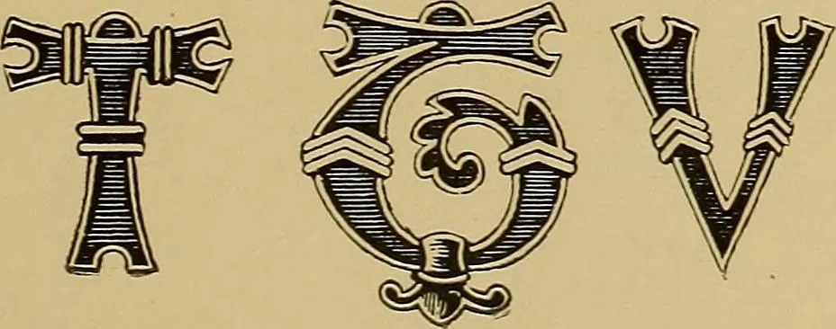 An illustration from The signist's book of modern alphabets, plain and ornamental, ancient and mediæval, from the eighth to the twentieth century, with numerals, 1906, leaf 164