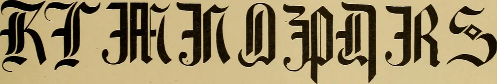 An illustration from The signist's book of modern alphabets, plain and ornamental, ancient and mediæval, from the eighth to the twentieth century, with numerals, 1906, leaf 174