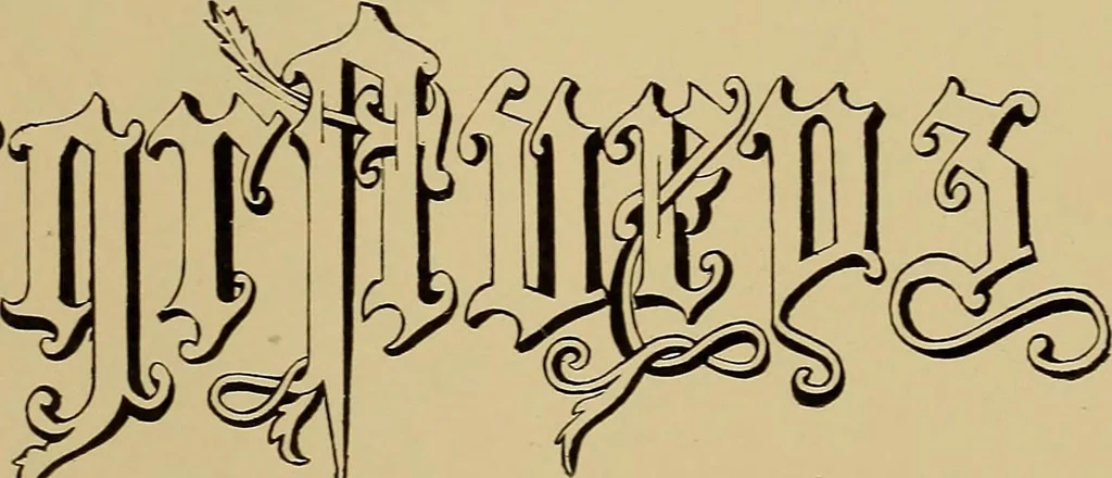 An illustration from The signist's book of modern alphabets, plain and ornamental, ancient and mediæval, from the eighth to the twentieth century, with numerals, 1906, leaf 176