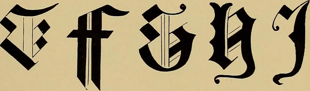 An illustration from The signist's book of modern alphabets, plain and ornamental, ancient and mediæval, from the eighth to the twentieth century, with numerals, 1906, leaf 184