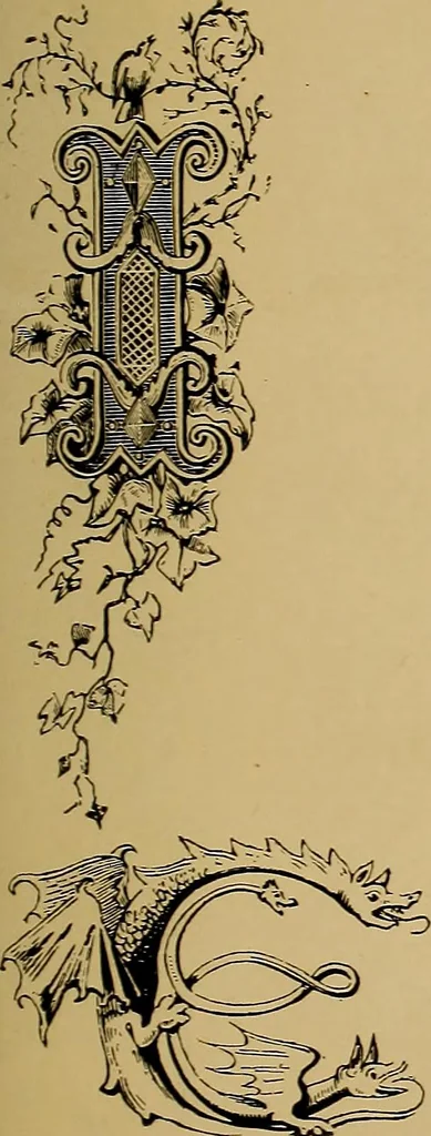 An illustration from The signist's book of modern alphabets, plain and ornamental, ancient and mediæval, from the eighth to the twentieth century, with numerals, 1906, leaf 198