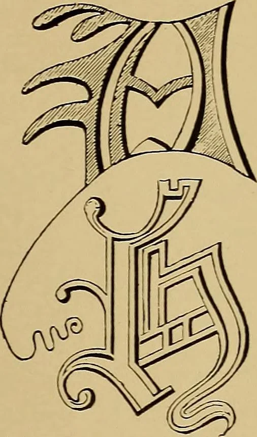 An illustration from The signist's book of modern alphabets, plain and ornamental, ancient and mediæval, from the eighth to the twentieth century, with numerals, 1906, leaf 198