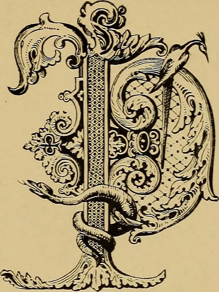 An illustration from The signist's book of modern alphabets, plain and ornamental, ancient and mediæval, from the eighth to the twentieth century, with numerals, 1906, leaf 198