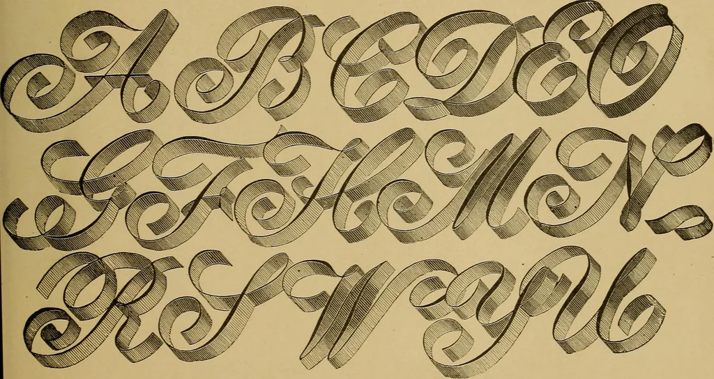 An illustration from The signist's book of modern alphabets, plain and ornamental, ancient and mediæval, from the eighth to the twentieth century, with numerals, 1906, leaf 28