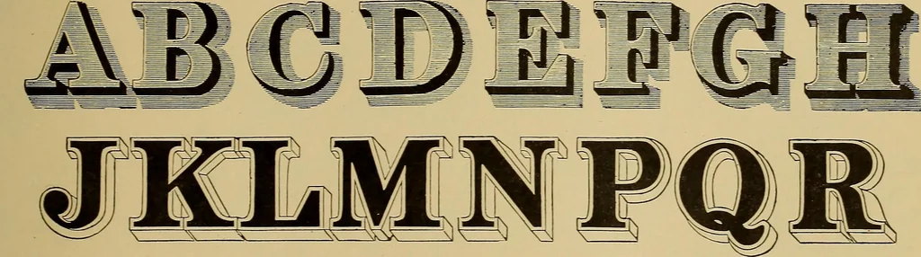 An illustration from The signist's book of modern alphabets, plain and ornamental, ancient and mediæval, from the eighth to the twentieth century, with numerals, 1906, leaf 62