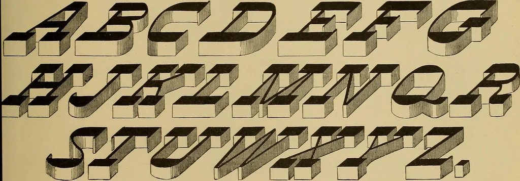 An illustration from The signist's book of modern alphabets, plain and ornamental, ancient and mediæval, from the eighth to the twentieth century, with numerals, 1906, leaf 64