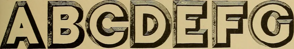 An illustration from The signist's book of modern alphabets, plain and ornamental, ancient and mediæval, from the eighth to the twentieth century, with numerals, 1906, leaf 68