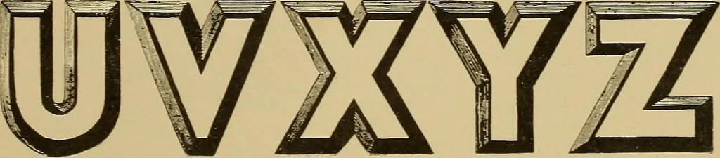 An illustration from The signist's book of modern alphabets, plain and ornamental, ancient and mediæval, from the eighth to the twentieth century, with numerals, 1906, leaf 68