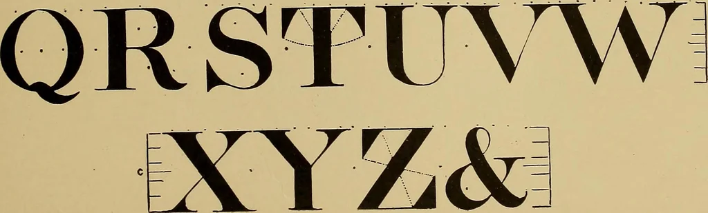 An illustration from The signist's book of modern alphabets, plain and ornamental, ancient and mediæval, from the eighth to the twentieth century, with numerals, 1906, leaf 74