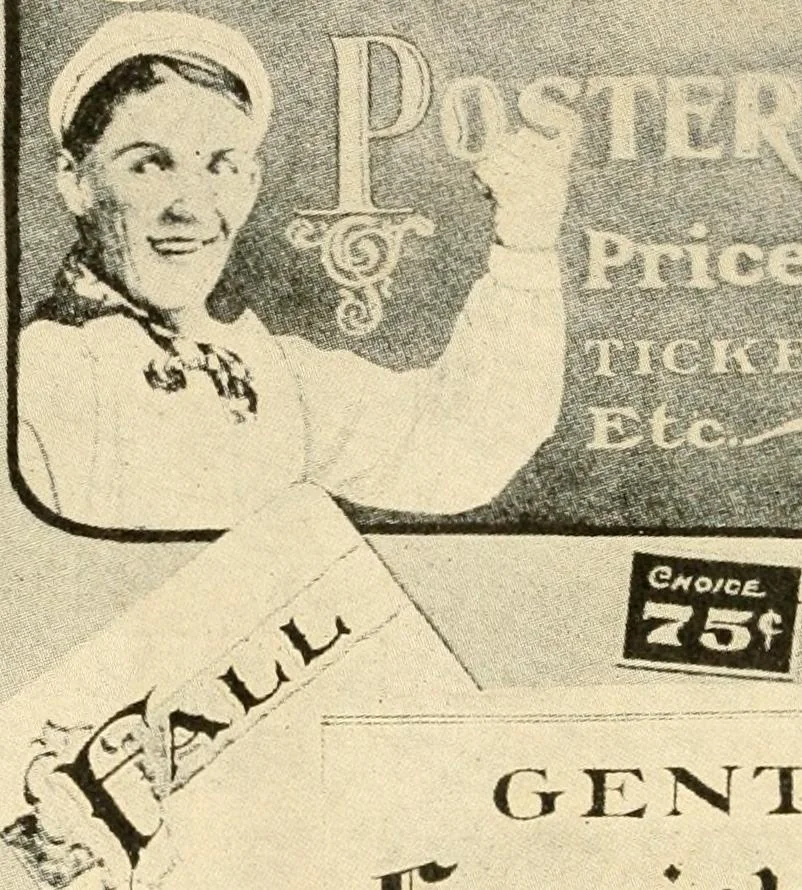 An illustration from Sign and show card writing, 1899, leaf 25