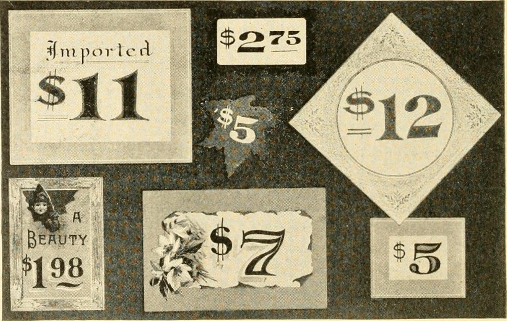 An illustration from Sign and show card writing, 1899, leaf 47