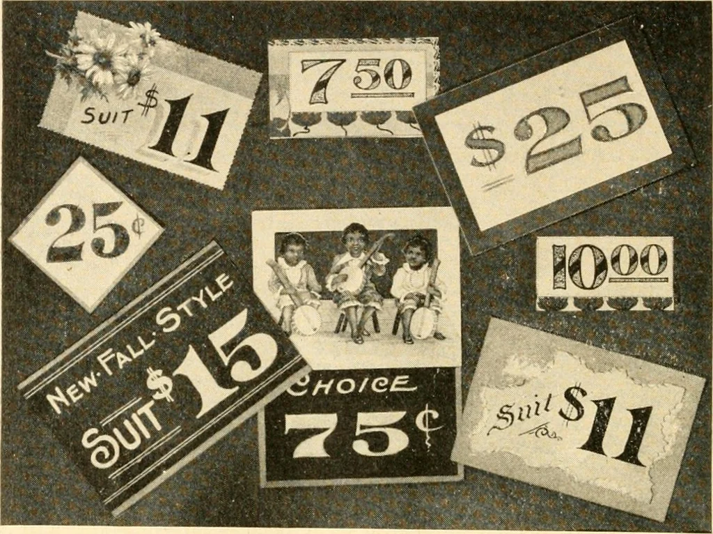 An illustration from Sign and show card writing, 1899, leaf 49