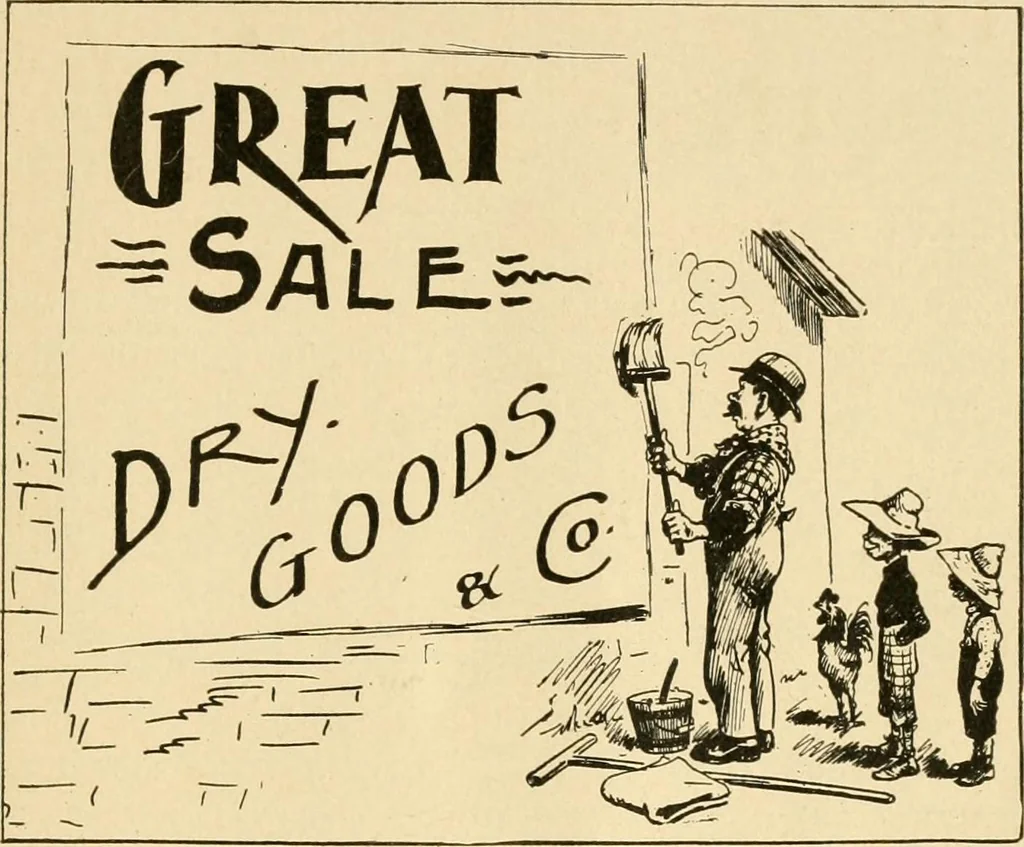 An illustration from Sign and show card writing, 1899, leaf 52