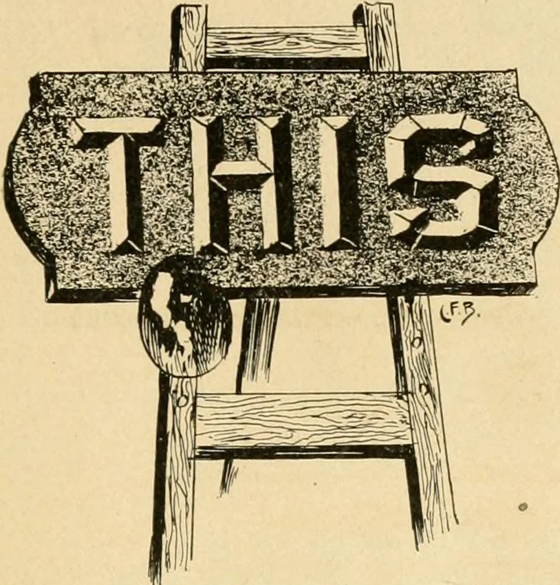 An illustration from Sign and show card writing, 1899, leaf 56