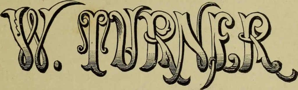 An illustration from Sign writing and glass embossing : a complete practical illustrated manual of the art, to which are added numerous alphabets, 1890, leaf 102