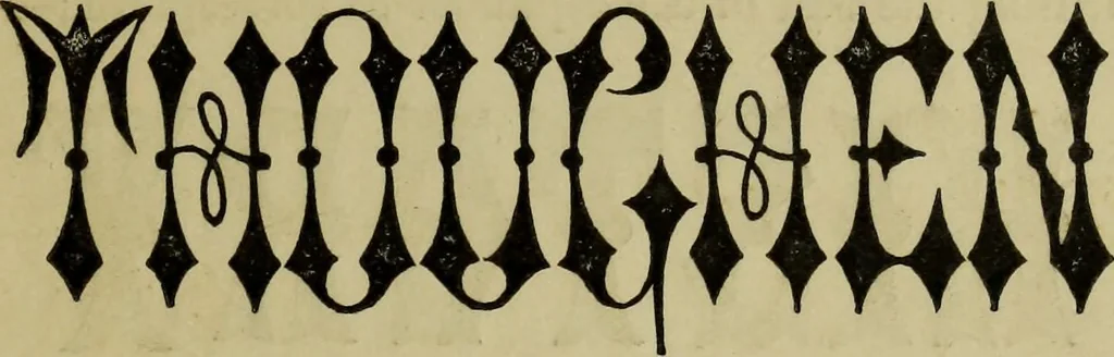 An illustration from Sign writing and glass embossing : a complete practical illustrated manual of the art, to which are added numerous alphabets, 1890, leaf 104