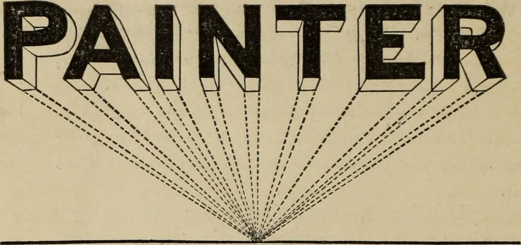 An illustration from Sign writing and glass embossing : a complete practical illustrated manual of the art, to which are added numerous alphabets, 1890, leaf 109