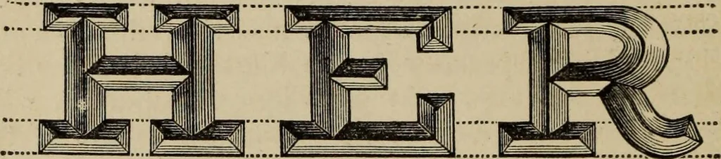 An illustration from Sign writing and glass embossing : a complete practical illustrated manual of the art, to which are added numerous alphabets, 1890, leaf 123