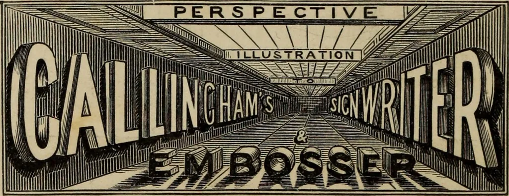 An illustration from Sign writing and glass embossing : a complete practical illustrated manual of the art, to which are added numerous alphabets, 1890, leaf 131
