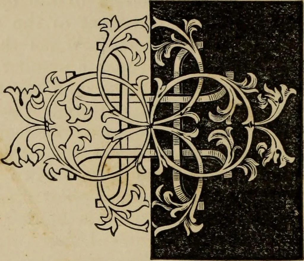 An illustration from Sign writing and glass embossing : a complete practical illustrated manual of the art, to which are added numerous alphabets, 1890, leaf 199