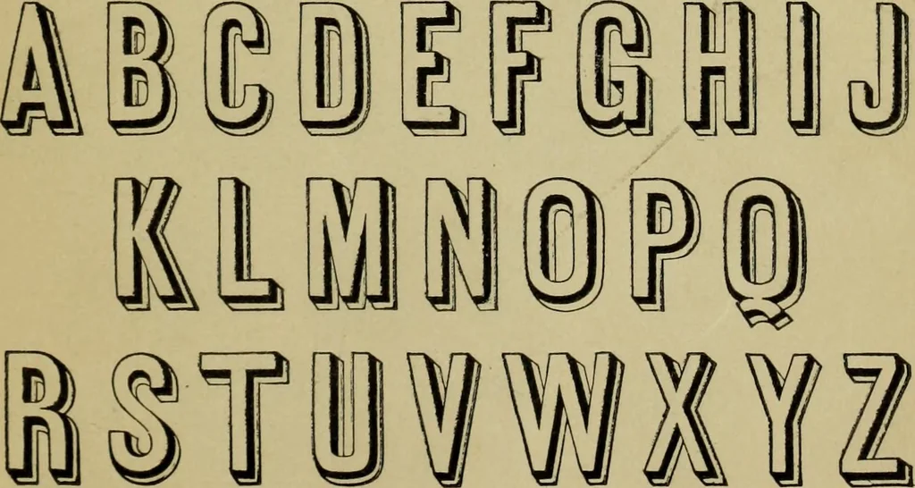 An illustration from Sign writing and glass embossing : a complete practical illustrated manual of the art, to which are added numerous alphabets, 1890, leaf 226