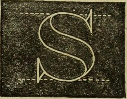 An illustration from Sign writing and glass embossing : a complete practical illustrated manual of the art, to which are added numerous alphabets, 1890, leaf 70