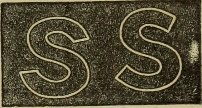 An illustration from Sign writing and glass embossing : a complete practical illustrated manual of the art, to which are added numerous alphabets, 1890, leaf 70