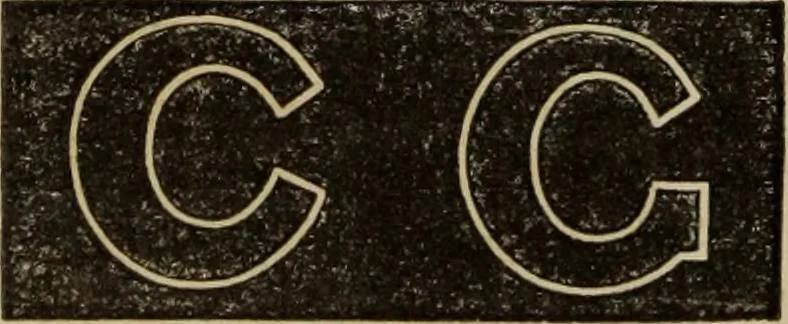An illustration from Sign writing and glass embossing : a complete practical illustrated manual of the art, to which are added numerous alphabets, 1890, leaf 71