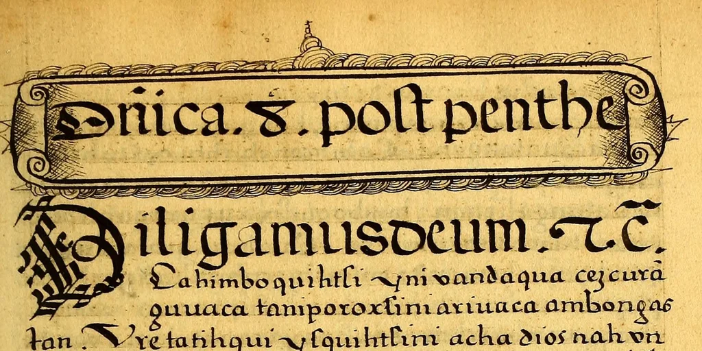 An illustration from Siguense unos breves sermones en la lengua de michuacan para cada domingo del ano fundados sobre un thema aunque por diversas materias,, 1559, leaf 171