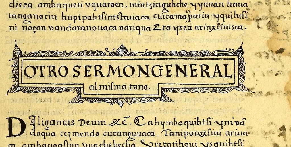 An illustration from Siguense unos breves sermones en la lengua de michuacan para cada domingo del ano fundados sobre un thema aunque por diversas materias,, 1559, leaf 247