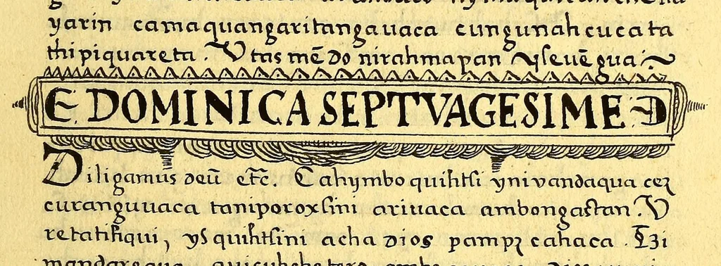An illustration from Siguense unos breves sermones en la lengua de michuacan para cada domingo del ano fundados sobre un thema aunque por diversas materias,, 1559, leaf 53