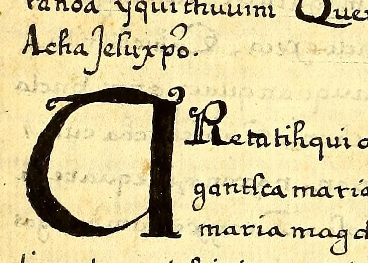 An illustration from Siguense unos breves sermones en la lengua de michuacan para cada domingo del ano fundados sobre un thema aunque por diversas materias,, 1559, leaf 94