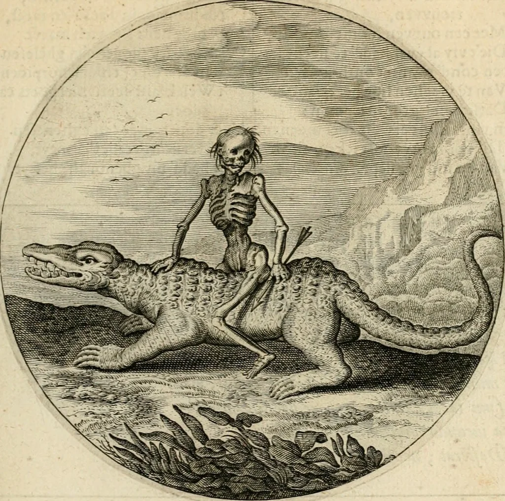 An illustration from Silenus Alcibiadis, sive, Proteus : vitae humanae ideam, emblemate trifariàm variato, oculis subijciens, 1618, leaf 136